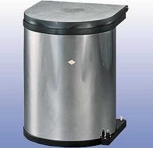 Z 0O038016 WESCO inbouw afvalemmer inox-zwart