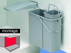 Z 0O038112 WESCO inbouw afvalemmer grijs